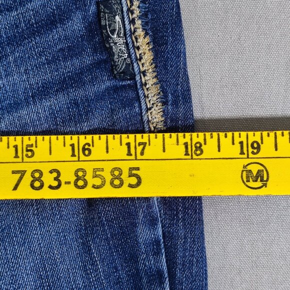 Silver Jeans women's size W27/L31 indigo blue Suki Super stretch Mid slim Boot - Picture 13 of 16